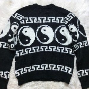 Urban Outfitters Cookie Collective Yin Yang Intarsia Knit Sweater